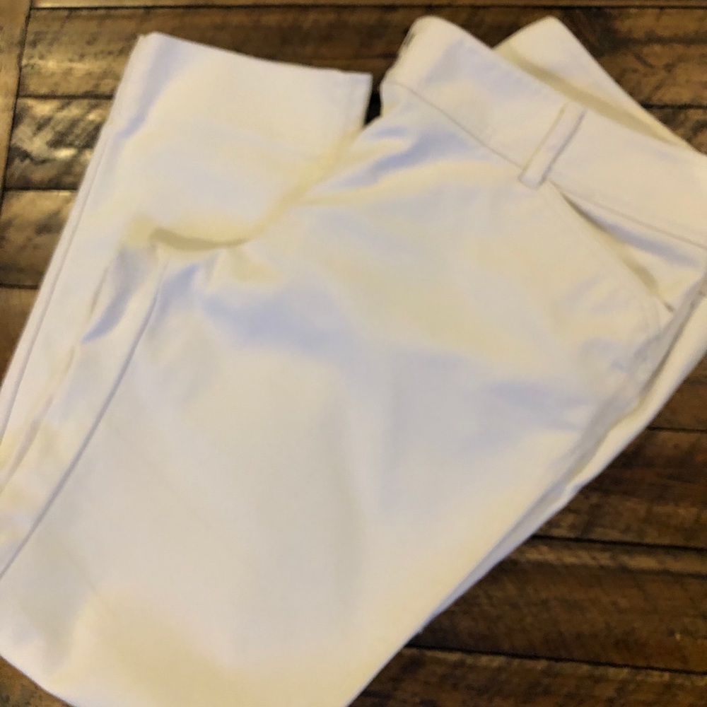 White House Black Market Creme Pants size 8R